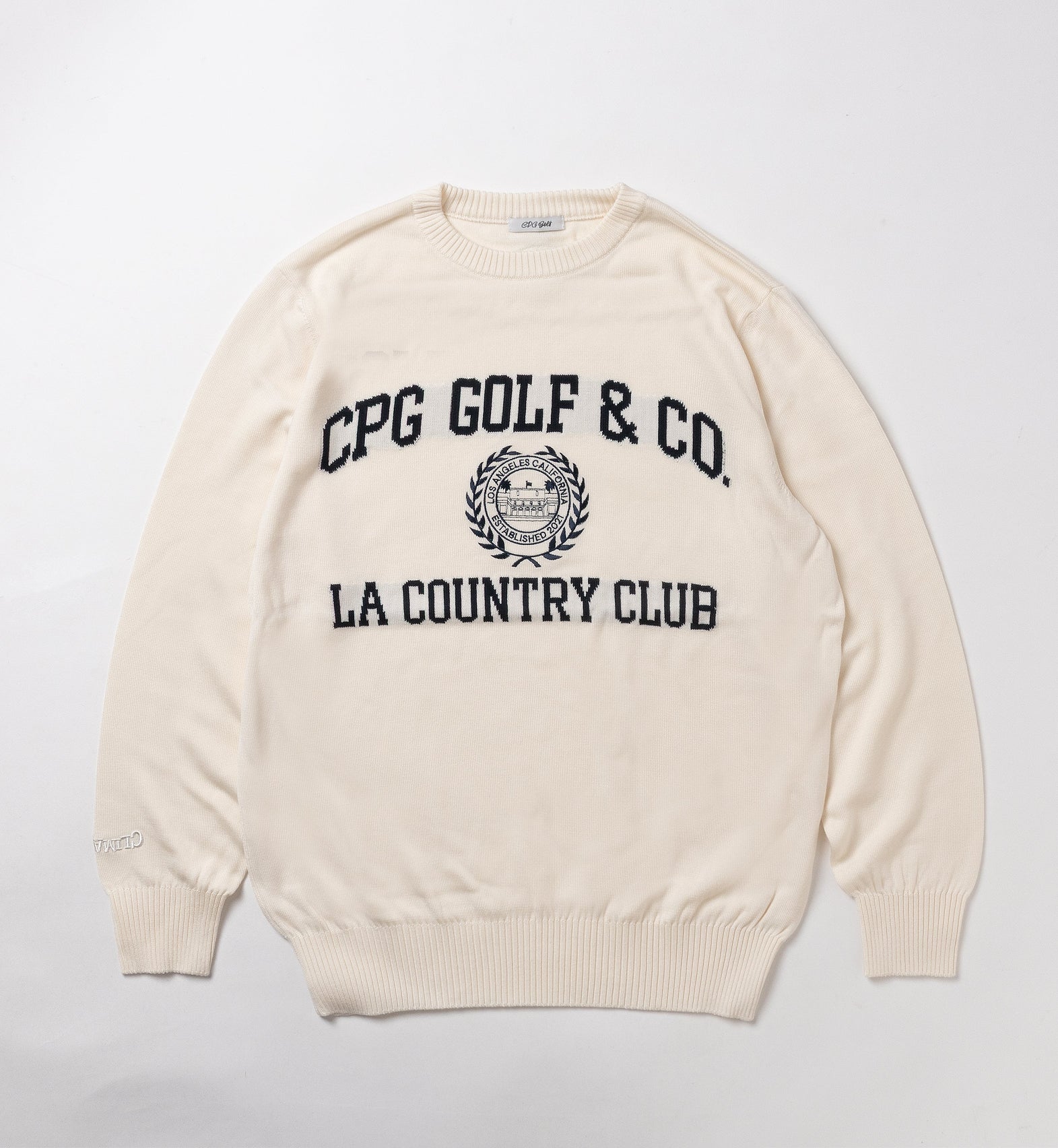 cpgゴルフ　ロゴ入り黒白セーター 未使用品 メンズ シーピージーゴルフ CPG GOLF セーター 3(L) 白