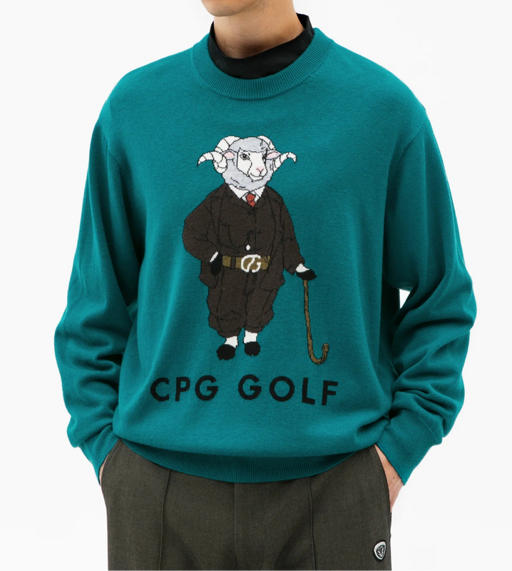 シーピージーゴルフ | 羊グラフィックインターシャニットPO | ゴルフ