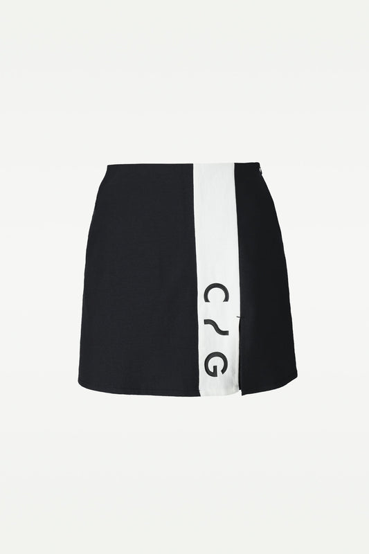 【Sample】麻混ライン切り替えスコート