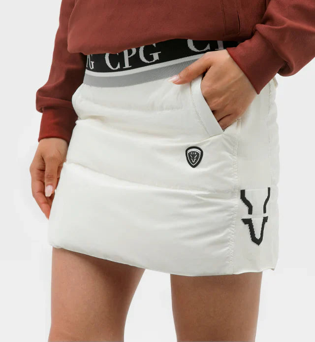 共地ベルト付きダウンスカート脇ニット -sample-