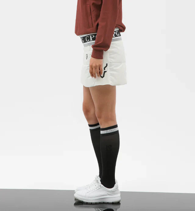 共地ベルト付きダウンスカート脇ニット -sample-