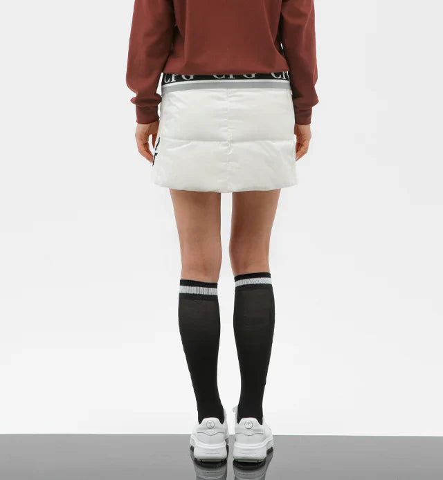 共地ベルト付きダウンスカート脇ニット -sample-