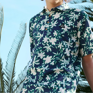 FLOWER MOTIF POLO SS | MEN-SAMPLE-
