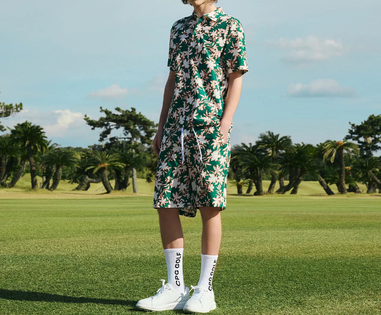 FLOWER MOTIF POLO SS | MEN-SAMPLE-