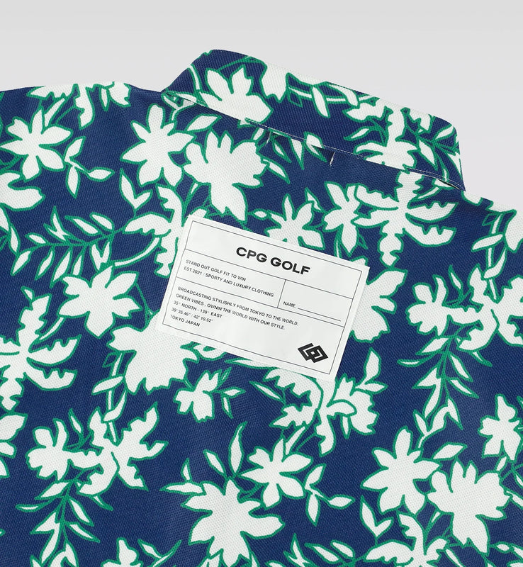 FLOWER MOTIF POLO SS | MEN-SAMPLE-