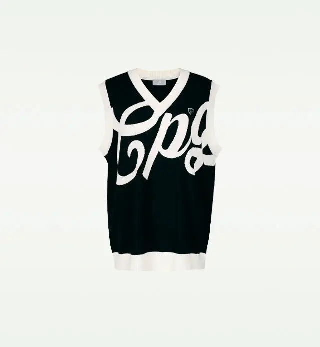 【Sample】インターシャビッグロゴニットベスト | MEN