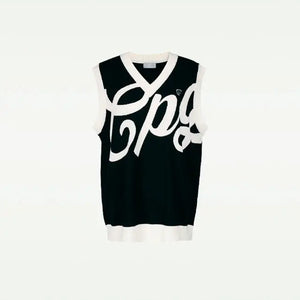 【Sample】インターシャビッグロゴニットベスト | MEN