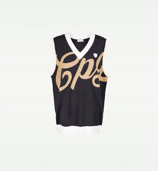 【Sample】インターシャビッグロゴニットベスト | MEN