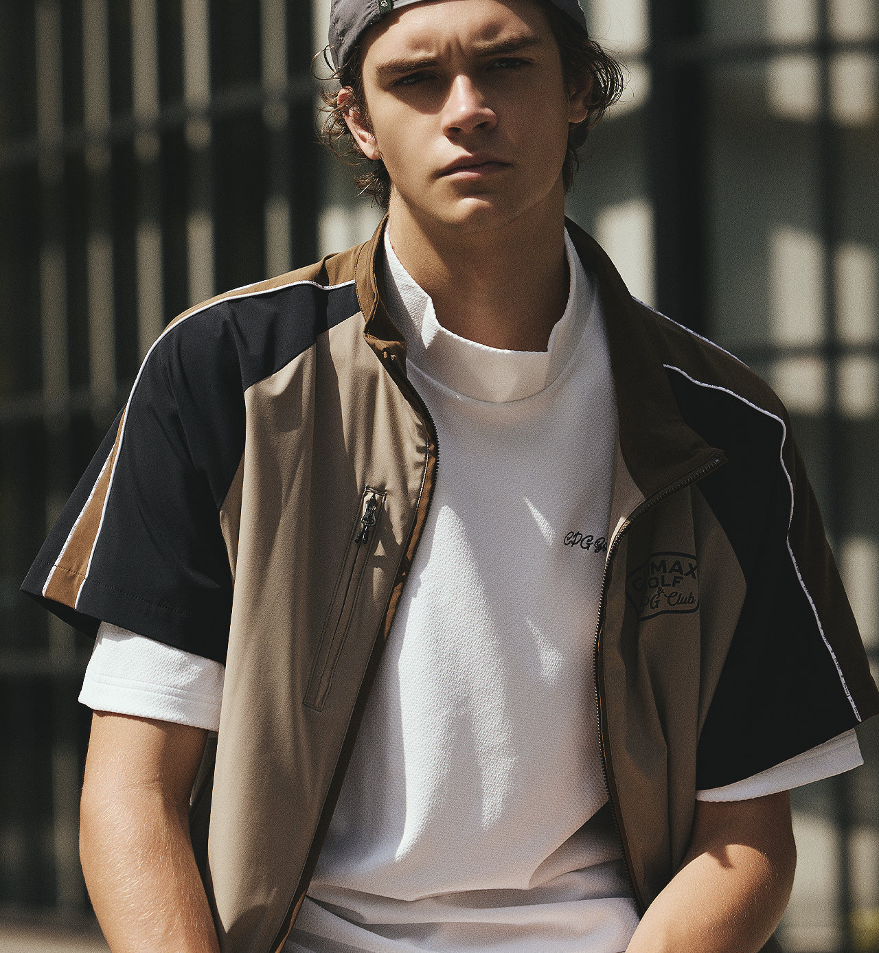 MOCK NECK SS BACK PRINT | MEN