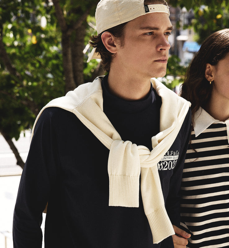 EST.PRINT MOCK NECK LS | MEN