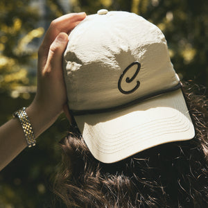 C LOGO NYLON TWILL CAP