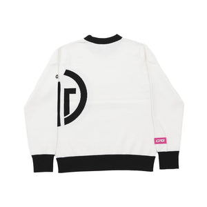 【9 월 9 일 이후 출하】 Middle neck logo motif knit sweater (미들 넥 로고 모티브 니트 스웨터) | WOMEN