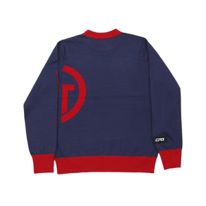 【9 월 9 일 이후 출하】 Middle neck logo motif knit sweater (미들 넥 로고 모티브 니트 스웨터) | WOMEN