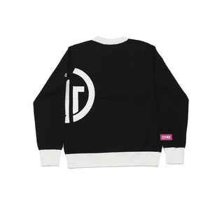 【9 월 9 일 이후 출하】 Middle neck logo motif knit sweater (미들 넥 로고 모티브 니트 스웨터) | WOMEN