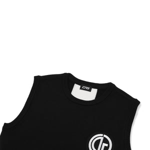 【9월 9일 이후 출하】 Knit vest with emblem(패치가 달린 니트 베스트) |