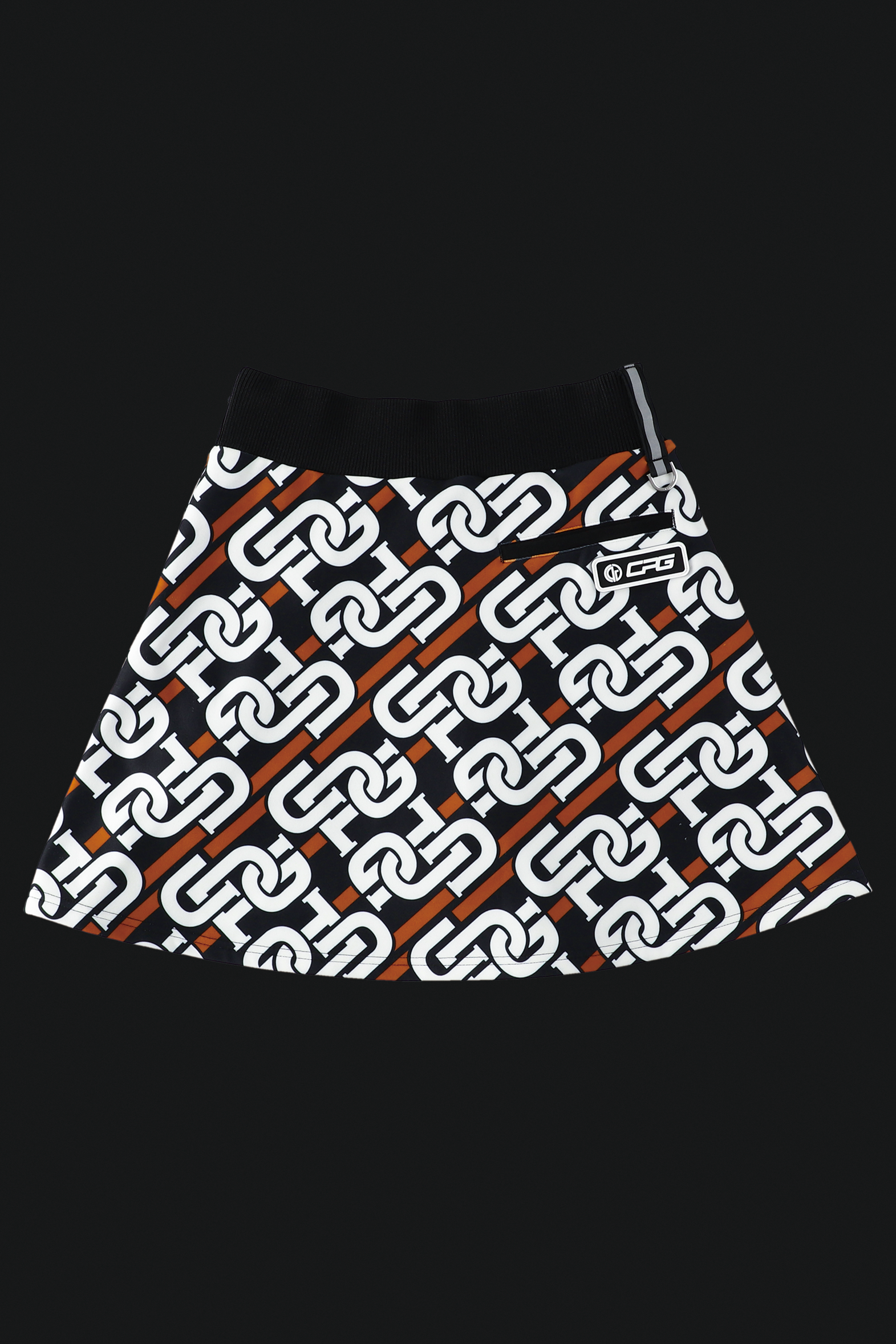 【9월 9일 이후 출하】 CHAIN ​​LOGO GRAPHICAL SKIRT(체인 로고 그래픽 스커트)