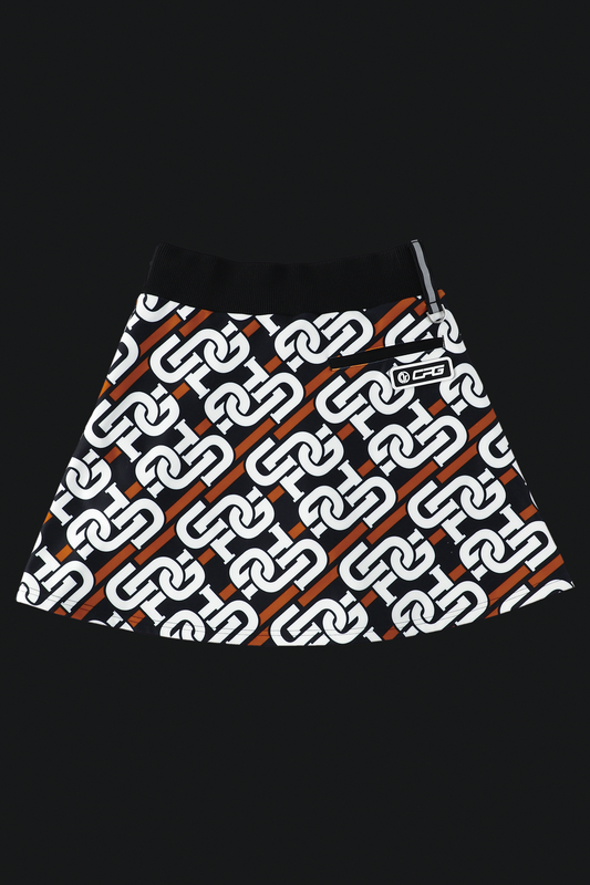 【9월 9일 이후 출하】 CHAIN ​​LOGO GRAPHICAL SKIRT(체인 로고 그래픽 스커트)