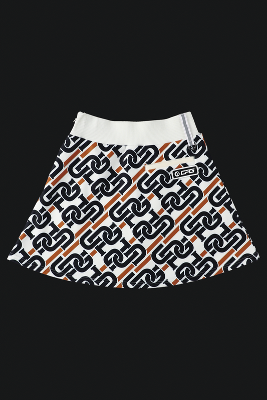 【9월 9일 이후 출하】 CHAIN ​​LOGO GRAPHICAL SKIRT(체인 로고 그래픽 스커트)