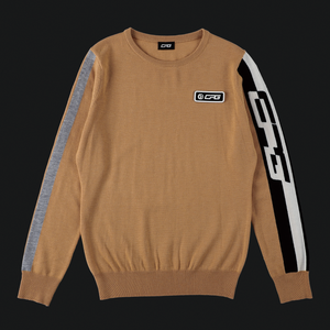 【9월 9일 이후 출하】crew neck side logo knit(크루넥 사이드 로고 니트)