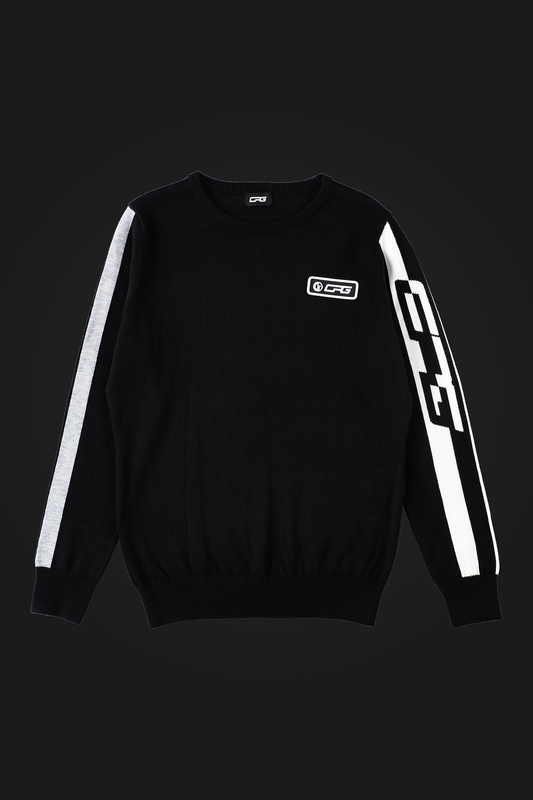 crew neck side logo knit（クルーネックサイドロゴニット）