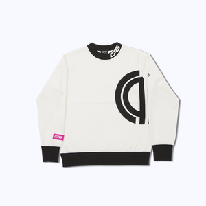 【9 월 9 일 이후 출하】 Middle neck logo motif knit sweater (미들 넥 로고 모티브 니트 스웨터) | WOMEN