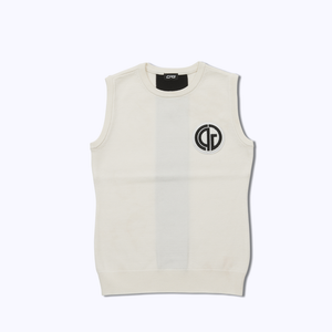 【9월 9일 이후 출하】 Knit vest with emblem(패치가 달린 니트 베스트) |