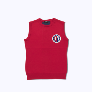 【9월 9일 이후 출하】 Knit vest with emblem(패치가 달린 니트 베스트) |