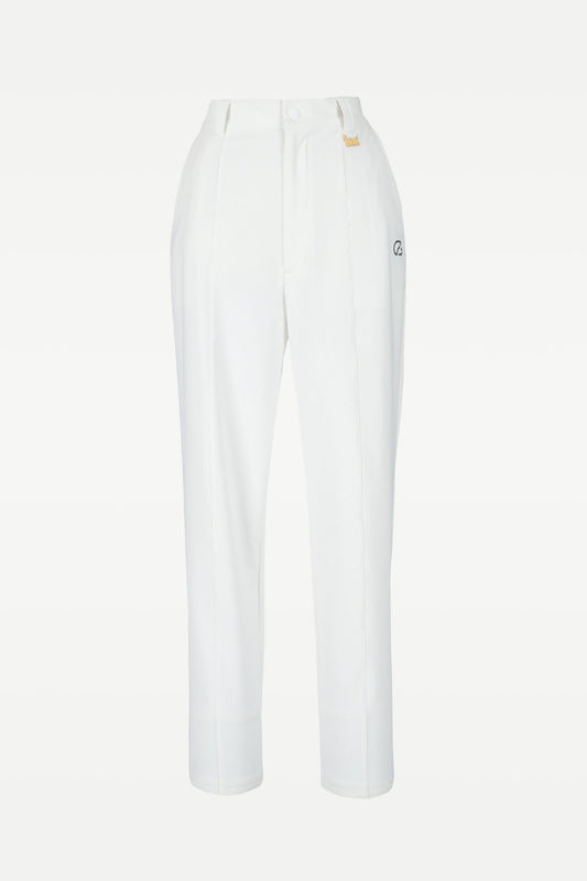 2WAYストレッチセンタープレスパンツ CPGゴルフ レディース パンツ ホワイト ゴルフウェア