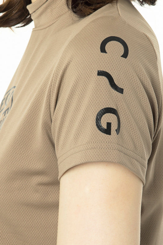 ロゴプリントモックネックショートスリーブ  CPGゴルフ レディース 半袖 Tシャツ ゴルフウェア