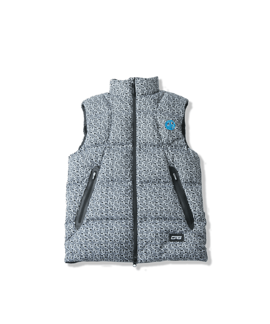 Geometric Pattern Seamless Down Vest（ジオメトリック柄シームレスダウンベスト）