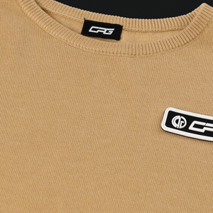 【9월 9일 이후 출하】crew neck side logo knit(크루넥 사이드 로고 니트)