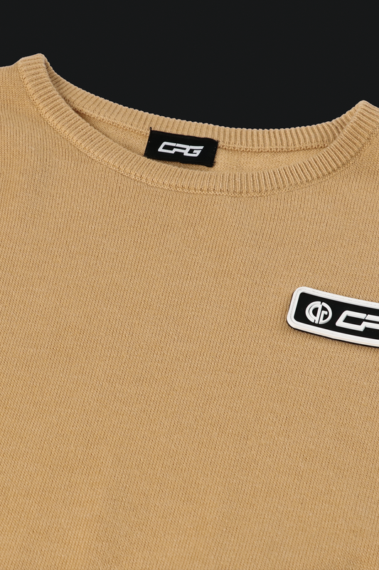 crew neck side logo knit（クルーネックサイドロゴニット）