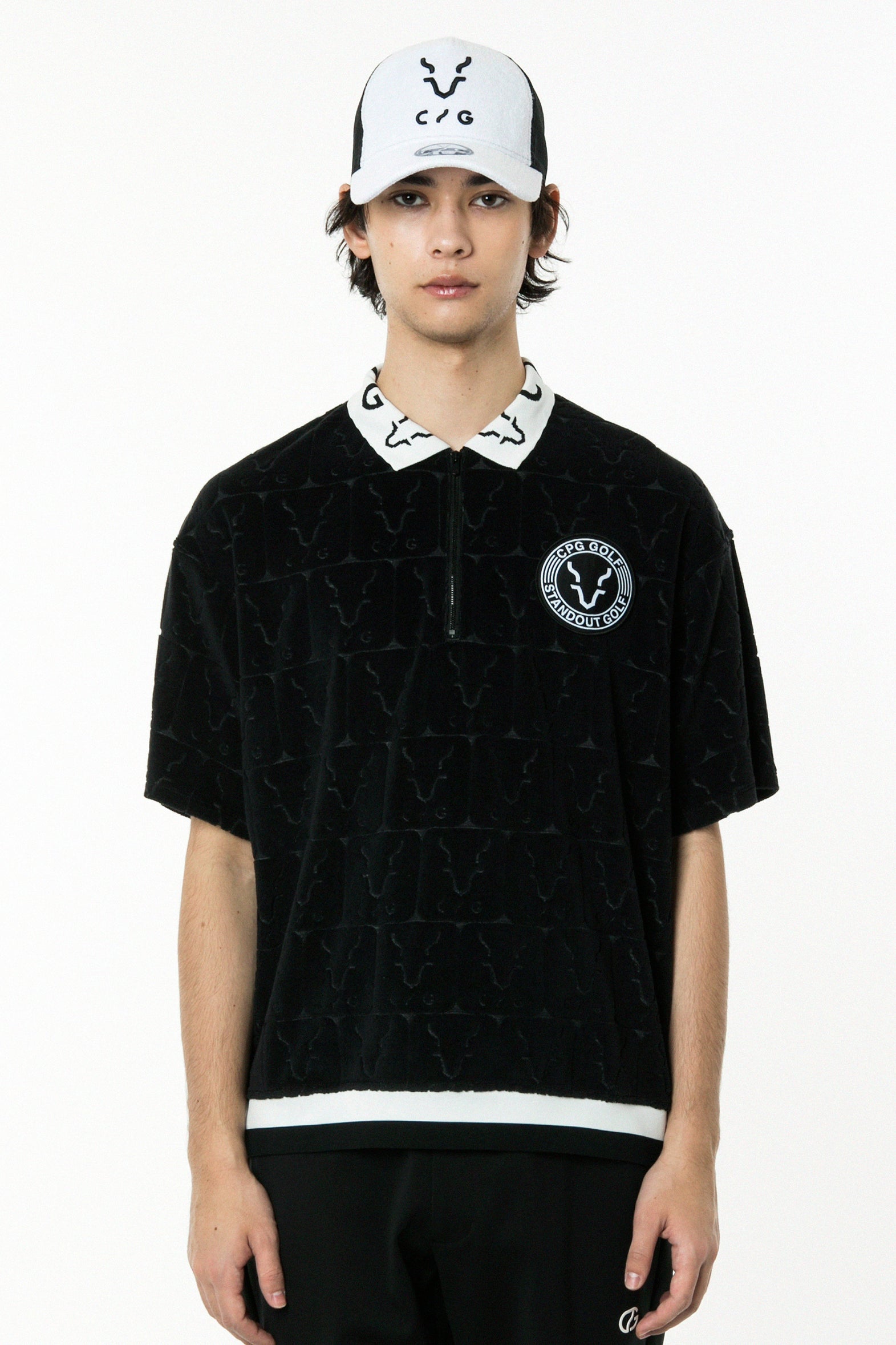 【New Arrival】ロゴJQ柄パイル Jip UPシャツ