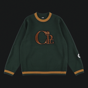 【9월 9일 이후 출하】 flower logo line sweater(플라워 로고 라인 스웨터)