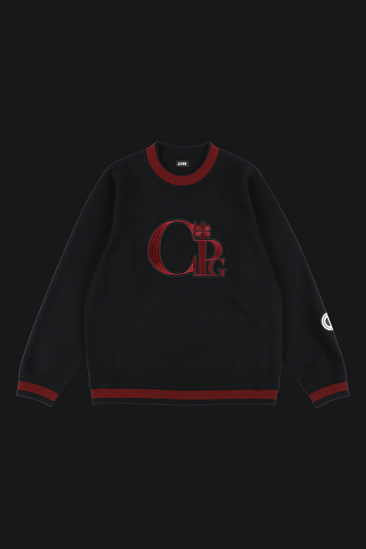 【9월 9일 이후 출하】 flower logo line sweater(플라워 로고 라인 스웨터)