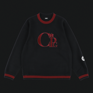 【9월 9일 이후 출하】 flower logo line sweater(플라워 로고 라인 스웨터)